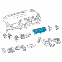 OEM 2015 Toyota Prius Plug-In Dash Control Unit Diagram - 55900-47120