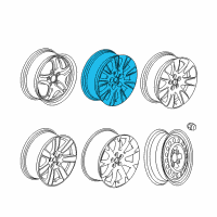OEM 2012 Buick LaCrosse Wheel, Alloy Diagram - 9597398