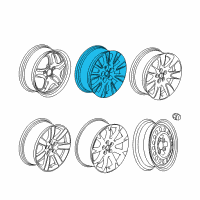 OEM 2013 Chevrolet Malibu Wheel, Alloy Diagram - 9597398