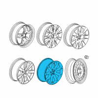 OEM 2010 Buick LaCrosse Wheel, Alloy Diagram - 9598682