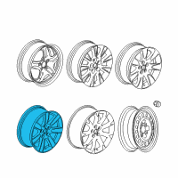 OEM 2013 Buick LaCrosse Wheel, Alloy Diagram - 9597390
