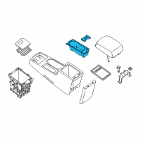 OEM 2011 Nissan Sentra Cup Holder Assembly Diagram - 68430-ET02A