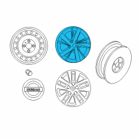 OEM Nissan 16 Gunmetal Alloy Wheel Diagram - 40300-9HP9A