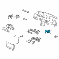 OEM 2010 Honda Accord Switch Assembly, Automatic Air Conditioner (Neutral Mat Gun Metallic) Diagram - 79630-TA0-A02ZB