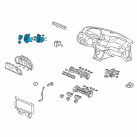 OEM 2008 Honda Accord Switch Assembly, Automatic Air Conditioner (Neutral Mat Gun Metallic) Diagram - 79620-TA0-A01ZB