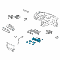 OEM Honda Accord Control Assy., Auto Air Conditioner *NH699L* (NEUTRAL MAT GUN METALLIC) Diagram - 79600-TA0-L03ZF