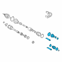 OEM Lexus ES350 Boot Kit, Front Drive Shaft Diagram - 04428-0W070