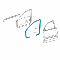 OEM 2000 Hyundai Sonata Weatherstrip-Front Door Body Side LH Diagram - 82110-38010-TI