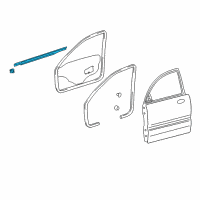 OEM 2000 Hyundai Sonata Weatherstrip Assembly-Front Door Belt Outside RH Diagram - 82220-38000