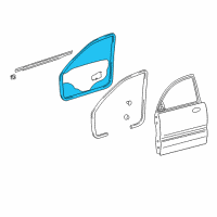 OEM 2000 Hyundai Sonata Weatherstrip Assembly-Front Door Side LH Diagram - 82130-38000