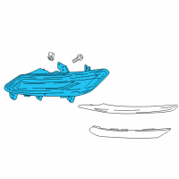 OEM 2016 Lincoln MKZ Fog Lamp Assembly Diagram - DP5Z-15A201-D