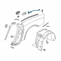 OEM Dodge Dart Fuel Door Latch Diagram - 68104859AE