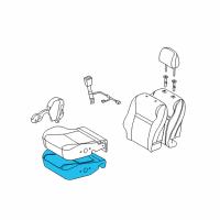 OEM Pontiac Vibe Pad, Driver Seat Cushion Diagram - 19184959