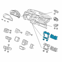 OEM Honda Odyssey Control Assy., Auto Air Conditioner *NH365L* (BLACK METALLIC) Diagram - 79600-TK8-A41ZA