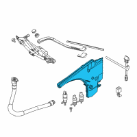 OEM 2012 BMW 335i Windshield Cleaning Container Diagram - 61-66-7-238-666
