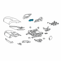 OEM Lexus LS500 Switch, Front Power Seat Diagram - 84922-50130