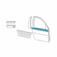OEM 2015 Ford Expedition Glass Weatherstrip Diagram - 8L1Z-7821453-AA