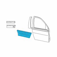 OEM 2013 Ford Expedition Body Side Molding Diagram - 7L1Z-7820878-APTM