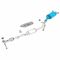 OEM 2012 Honda CR-V Silencer Complete, Exhaust Diagram - 18307-T0G-A03