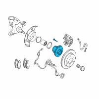 OEM Infiniti Road Wheel Hub Assembly, Front Diagram - 40202-4P000