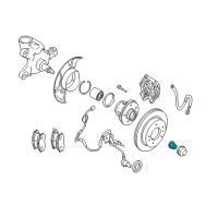OEM Infiniti Nut-Lock, Front Wheel Bearing Diagram - 01225-00591