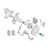 OEM Infiniti J30 Nut-Lock, Front Wheel Bearing Diagram - 01225-00591