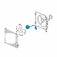 OEM Honda Civic del Sol Motor, Cooling Fan Diagram - 80151-SR3-013