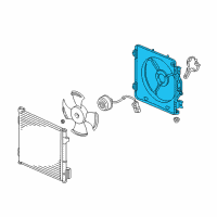 OEM 1996 Honda Civic Shroud, Condenser Fan Diagram - 80161-S04-000