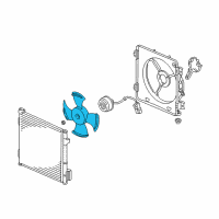 OEM 1996 Honda Civic Fan, Cooling Diagram - 80152-SR3-013