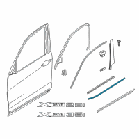 OEM 2016 BMW X4 Channel Cover, Exterior, Door, Front Left Diagram - 51-33-7-364-753