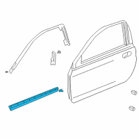OEM 2005 Honda Insight Seal, R. FR. Door Sill (Lower) Diagram - 72435-S3Y-003