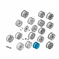 OEM 2001 BMW 325i Light Alloy Rim Diagram - 36-11-1-094-502