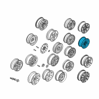 OEM 2004 BMW 325i Light Alloy Rim Diagram - 36-11-6-757-042