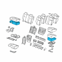 OEM 2006 Hummer H3 Seat Cushion Pad Diagram - 15818869