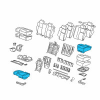 OEM Hummer Cushion Asm-Rear Seat *Morocco Diagram - 15295661