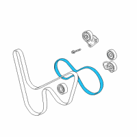 OEM 1997 Chevrolet Corvette AC Belt Diagram - 19172680