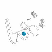 OEM Pontiac Firebird Serpentine Idler Pulley Diagram - 12564401