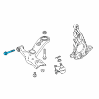 OEM Toyota Prius AWD-e Control Arm Front Bolt Diagram - 90105-A0366