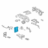 OEM Hummer H2 Evaporator Asm, Auxiliary A/C Diagram - 19130378