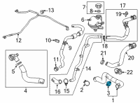 OEM 2022 Chevrolet Trailblazer Upper Hose Clip Diagram - 42732057