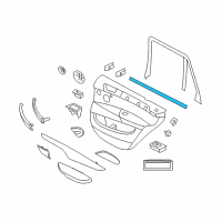 OEM 2014 BMW X5 Channel Seal, Inner, Door, Rear Left Diagram - 51-22-7-289-641