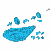 OEM 2017 Kia Soul Passenger Side Headlight Assembly Diagram - 92102B2750