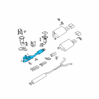OEM 2004 Nissan Maxima Front Exhaust Tube Assembly Diagram - 20020-7Y000