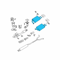 OEM 2006 Nissan Maxima Exhaust, Main Muffler Assembly Diagram - 20100-7Y001