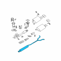 OEM 2008 Nissan Maxima Exhaust, Sub Muffler Assembly Diagram - 20300-7Y000