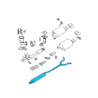 OEM 2005 Nissan Maxima Exhaust, Sub Muffler Assembly Diagram - 20300-7Y000