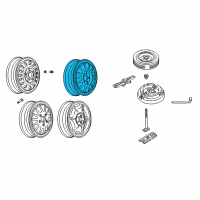 OEM 2004 Buick Century Wheel Rim-15X6 Aluminum 52Mm Outside (Machine Face) *Silver Spark Diagram - 9593905