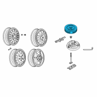 OEM Cadillac 60 Special Wheel Rim Assembly-15 X 4 Compensator Spare Diagram - 9591628