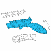 OEM 2017 Lexus GX460 Exhaust Manifold Assembly, Right Diagram - 17140-38130