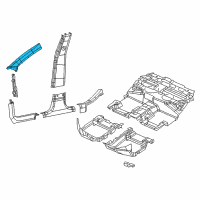 OEM 2019 Jeep Cherokee Panel-A Pillar Inner Diagram - 6AV34PS4AB